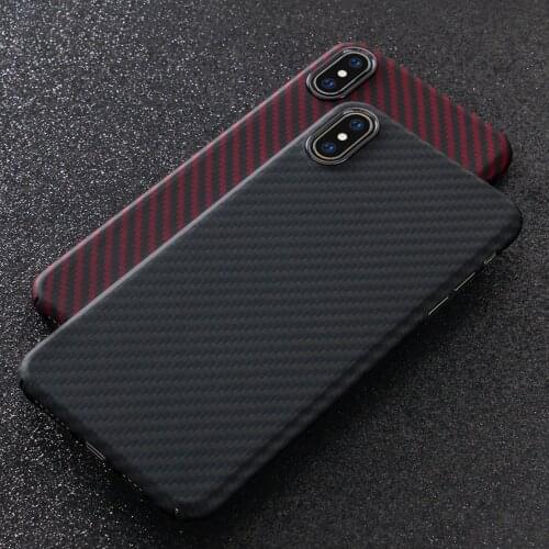 0.7mm Ultra Thin Luxury Carbon Fiber Pattern For iPhone XS Max Case Cover Aramid Fiber Case For iPhone XS Max Cover Glossy Black