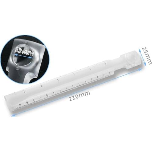 Magnification 2x Pocket Size Bar Ruler Magnifier Paperweight Magnifying Glass with Measuring Scale Pocket Magnifier