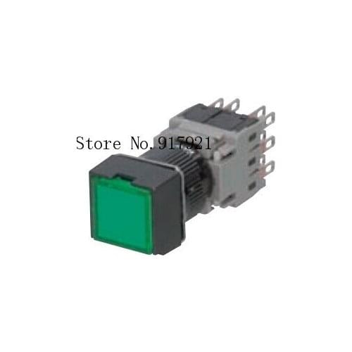 [ZOB] AH164-SGL5 lock imported from Japan Fuji fuji illuminated pushbutton switch AH165-SGL5 waterproof Square --10pcs/lot