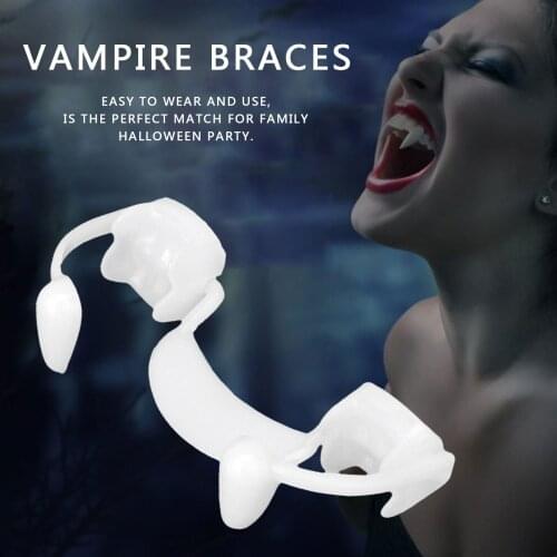 Vampire Teeth Retractable Fangs Bloody Fake Teeth Halloween Monster Werewolf Zombie Fangs Halloween Vampire Cosplay Costume Prop