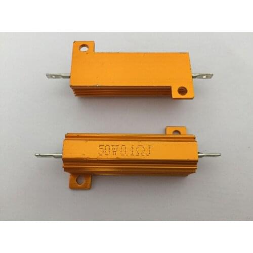 10pcs 50W 0.01R Ohm-100K Ohm LED load resistor Aluminum Case Wirewound Resistor