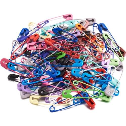 100Pcs Mix Color Safety Pins Metal Clips Marker Tag Needles Safe Pin Small Brooch Apparel Jewelry Accessories DIY Sewing Tools