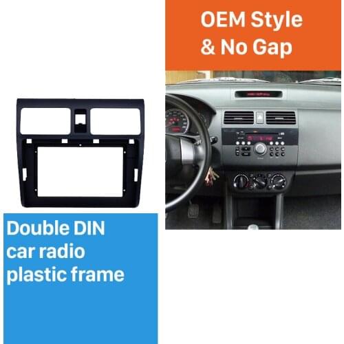 2 Din Car Accessories Stereo DVD Radio Panel Fascia Frame Dash Mount Kit Adapter Trim Bezel Fascia For Suzuki Swift 2009-2010