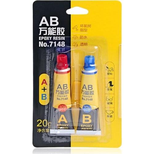 2Pcs 10g+10g Epoxy Resin AB Glue For Plastic Glass Metal Ceramic Strong Adhesive Universal Waterproof Transparent Glue P9YA