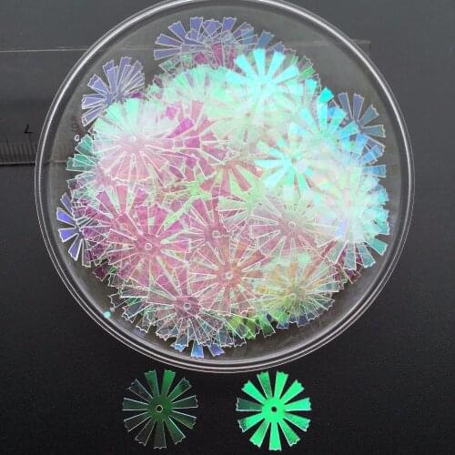 700pcs/1200pcs 16mm Sun Flower Sequins Paillettes Sewing,Wedding Craft,Women Kids DIY Garment Accessory AB Transparent