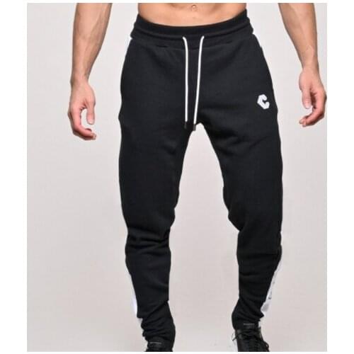 Men Sweatpants Fitness Bodybuilding Men Pants Casual Print Men Joggers Pants Cotton Sweatpants Slim Fit Streetwear Male Trouser