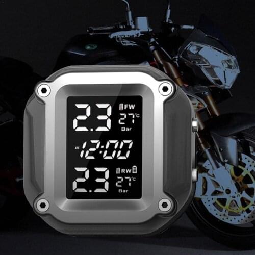 Motorcycle Tires Pressure Monitor Sensor Waterproof Real Time Tire Pressure Monitoring System TPMS Android Tpms With LCD