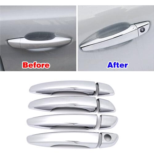 For Peugeot 308 408 508 3008 5008 Car Exterior Modify Chrome Door Handle Cover Decoration Trim Protection Sticker