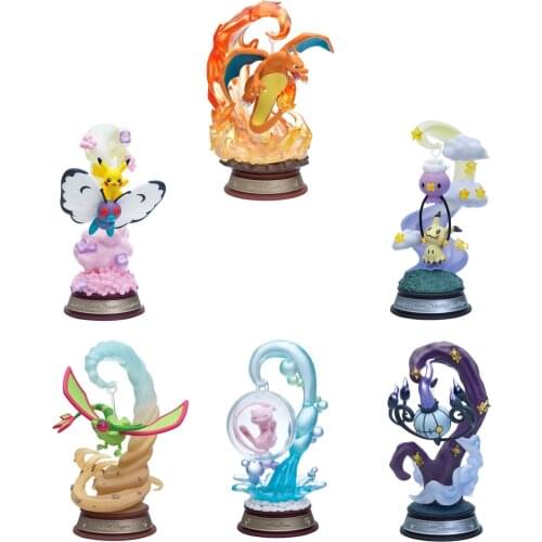 Re-ment Pokemon Gacha Pikachu Charizard Drifloon Mew Action Figura Collection Anime Figure Model Toys For Kid