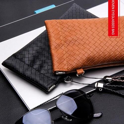 MINIMUM Light PU Leather Sunglasses Pouch Soft Eyeglasses Bag Glasses Case 2018 High Quality Fashion Brand black Soft Eyeglasses