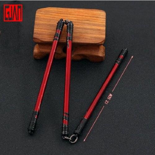 Alloy Sword Toy Game Peripheral Zinc Alloy Three-section Stick Weapon Model Cosplay Ornaments Metal Crafts