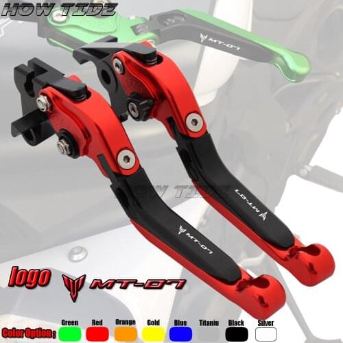Logo MT07 For Yamaha Mt 07 MT-07 2014-2017 Motorcycle Accessories Adjustable Folding Extendable Brake Clutch Levers