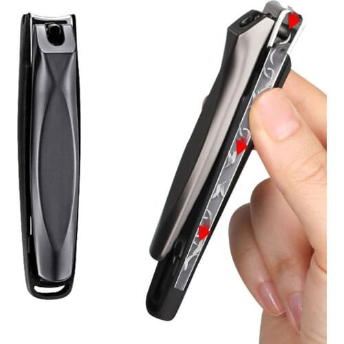 Black Stainless Steel Nail Clipper Cutter Professional Manicure Trimmer High Quality Toe Nail Clippers Knife Nail Art & Tools