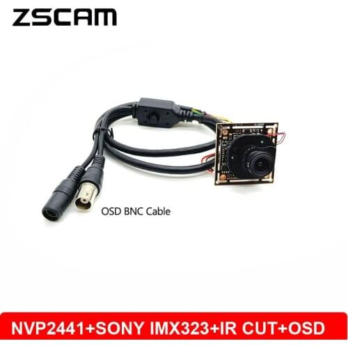 1080P AHD/CVI/TVI/CVBS 4 In 1 Surveillance Camera Module 2MP Low Illumination Cam Board Sony323 Chip With IR-Cut/OSD Menu Cable