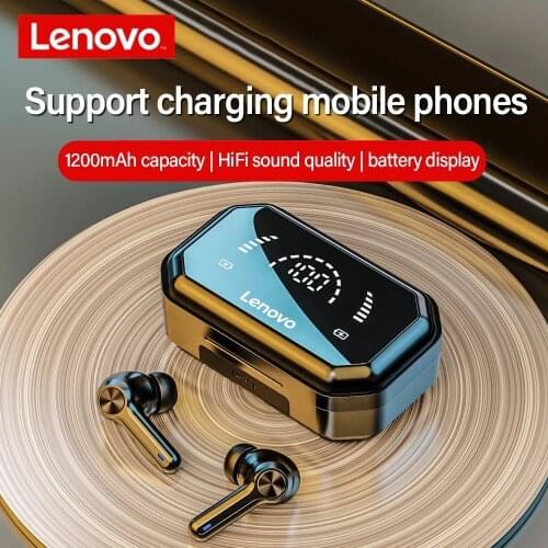Lenovo LP3 Pro TWS Bluetooth 5.0 Headphones Wireless Touch Control Earphones LED Display Big Battery 1200mAh Charging Box Headse