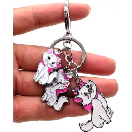 New 1 pcs cartoon marie cat Keychain Jewelry Accessories Key Chains Pendant