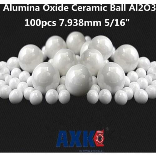 2019 Rushed New Rodamientos 100pcs 7.938mm 5/16" Alumina Oxide Ceramic Ball Al2o3 For Bearing/pump/linear Slider/valvs Balls