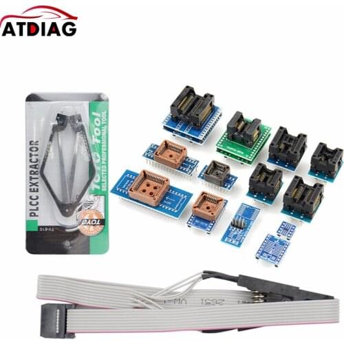 New 13 PCS Universal Adapter Socket+ IC Extractor for Programmer TL866A TL866CS EZP2010 G540 Free ship