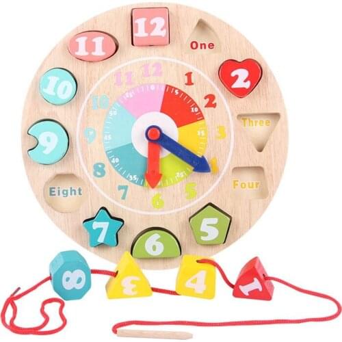 Educational Wooden Beaded Digital Clock Puzzles Funny Gadgets Novelty Interesting