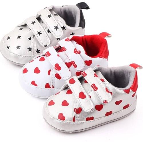 Baby Girl Shoes Love Heart Infant Shoes Girls Cotton Soft Sole Antiskid Baby Shoes Newborn Baby Shoes Baby First Walker F100