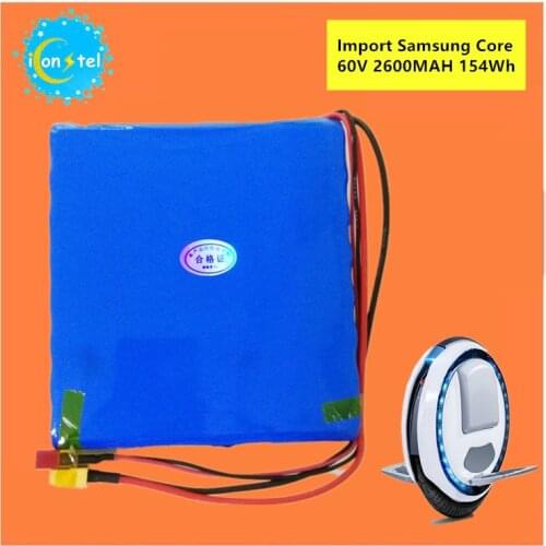 ICL Manufacture for Samsung 18650 60V 2600mAH 154Wh Balance car Battery pack Self carlectric unicycle 2.6AH power battery