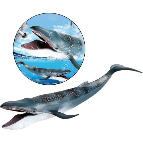 Realistic Floating Blue Whale Action Figure Sea Animal Creature Child Toy