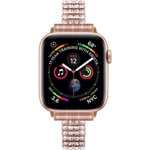 Bling for Apple Watch Band 40mm 44mm correa for Women Dressy Watchband for iWatch SE Series 6/5/4/3 Wristband Bling 38mm 40mm