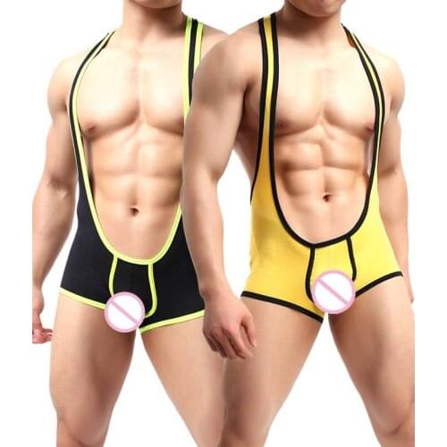 Sexy Lingerie Hot Mens Wrestling Singlet Lingerie Bodysuit Jumpsuit Suspender Sexy Body Suits Teddy Lingerie JJsox 2018 New
