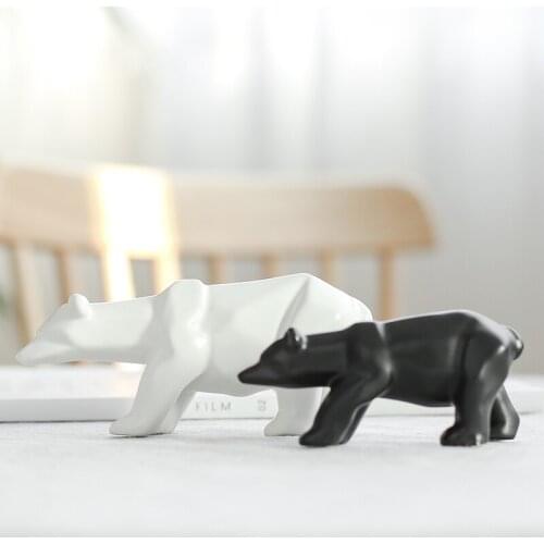 Nordic Decor Ceramic Polar Bear Ornaments Rustic Home Decor Room Decor Fashion Home Decoration Moderen Room Decoration For Home