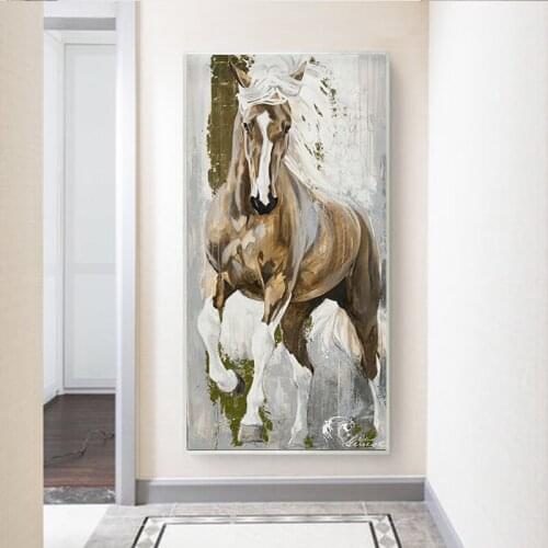 Modern Horse Canvas Painting Animals wall art Poster Painting Big Size Canvas Painting for Living Room No Frame