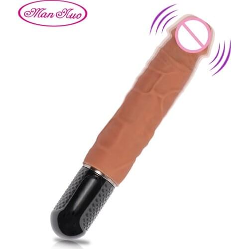 Vibrating Dildos Sex Toys for Woman Soft Dildo Vagina Massager Stimulator 10 Modes Vibrators Silicone Strapon Penis Dick G-spot