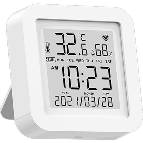 WIFI Temperature Humidity Sensor with LCD Screen LCD Digital Thermometer Hygrometer Room Hygrothermograph Thermo-Hygrometer