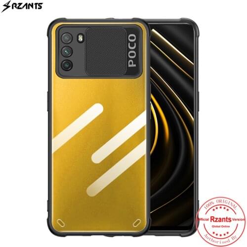 Rzants For Xiaomi POCO M3 Phone Case Hard [Lens Protect] Hybrid Slim Crystal Clear Cover Double Casing