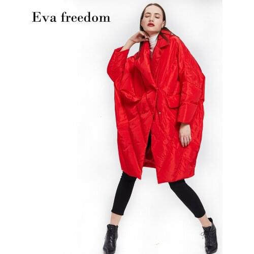 Winter Clothes Loose Coat Evafreedom Will Code Suit-dress Suit Lead Cocoon Down Jackets Tide