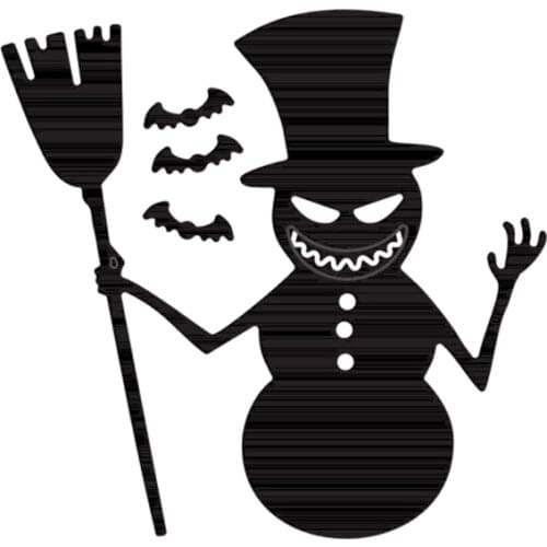 Spooky Snowman With Broom Halloween Series Metal Cutting Dies Scrapbooking For Card Photo Album Making DIY Crafts Stencil 2021