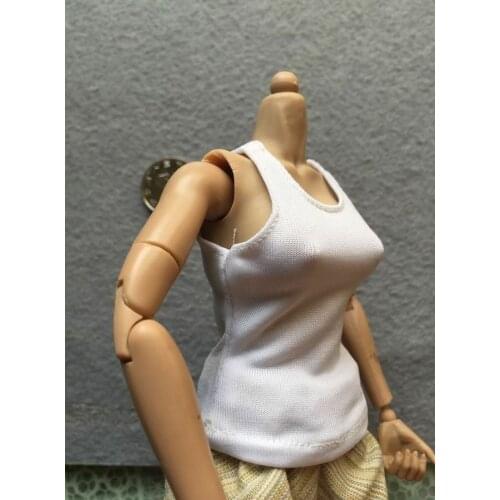 1/6 Scale White Womens vest For 12" Female Body Doll TOY