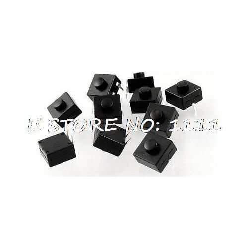 10PCS Flashlight Electric Torch Push Button Switch 3 Pin DC 30V 1A Wtqpu 12 x 12 x 12mm Latching Contact