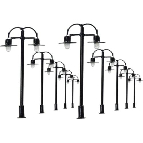 10pcs Model Railway Lamppost lamp HO N 4.5cm 12V L333 street lights model outdoor light model building kit