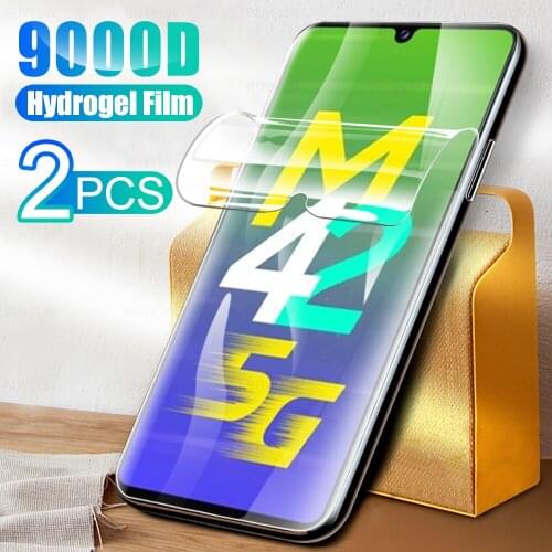 2Pcs Full Cover Hydrogel Film For Samsung Galaxy M42 5G Screen Protection For Sansung Sumsung SamsungM42 M 42 6.6" Film Not Glas