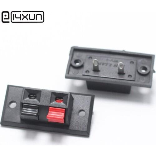 2pcs 2 Pin WP External Banana jack Speaker Amplifier Wire Clip Audio Socket WP2-1 2Pole LED Spring Terminal Switch