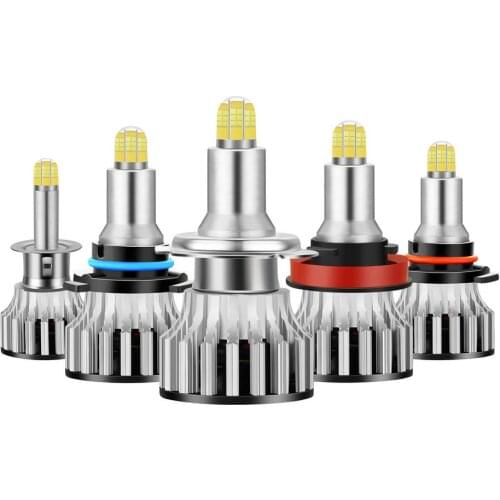 2Pcs H7 H11 H8 H9 9006 HB4 H1 9005 HB3 Mini Car Headlight Bulbs Lamp With 50W LED Chip IP68 Waterproof Auto Fog Lights 6500K