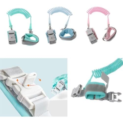 Anti Anti Lost Wrist Link Add Key Lock Toddler Leash Baby Walker Safety Belt Wristband Walking Strap Rope Adjustable Harness 2M