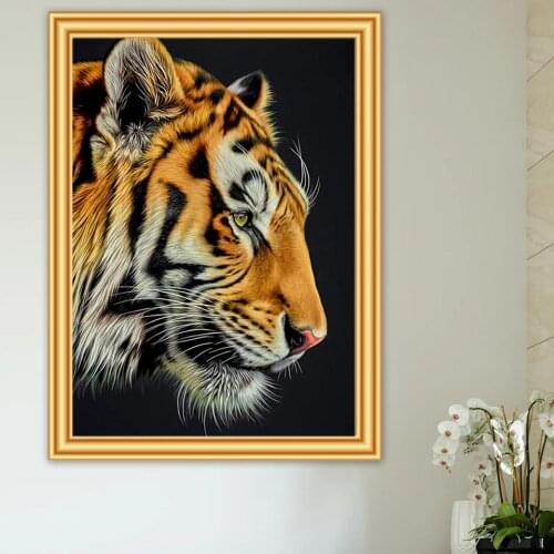Full Square Diamond Embroidery Big tiger 5D Diy Diamond Painting Animal Cross Stitch Mosaic Pictures of Rhinestones Home Decor