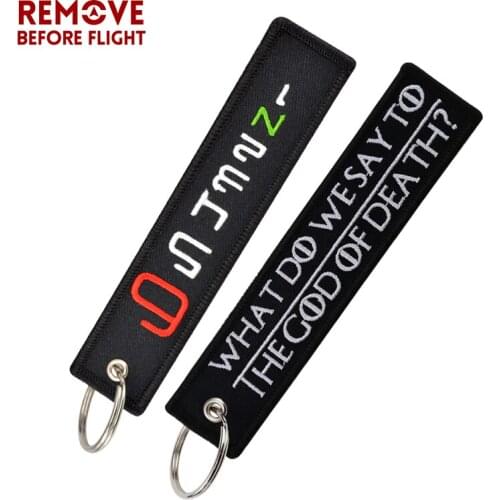 Awesome Keychain Chaveiro Key Tag Launch Stalls Keychain Brand Fashion Car Keychains Woven Tag Motorcycles Key Chains for Men
