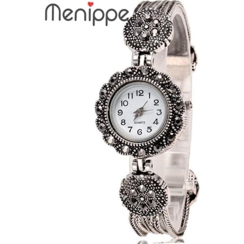 Hot Sale Retro Bracelet Watch Women Watches Ladies Luxury Rhinestone Quartz Watch Clock Lady Hour Montre Femme Relogio Feminino
