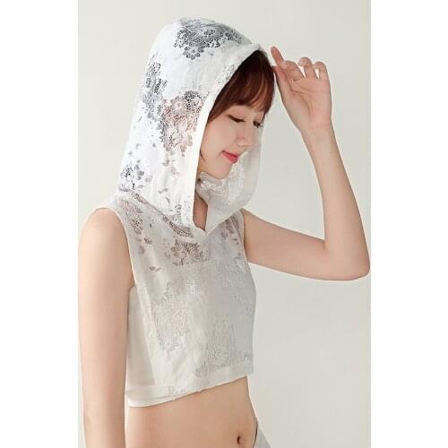 Elegant Women Embroidery Hollow Lace Flower Neckline Lady Hooded Fake Collar Detachable False Collar Pullover Lapel Blouse Tops