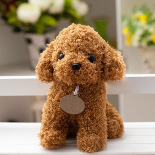 18/25cm Simulation Teddy Dog Toy Poodle Plush Toys Soft Stuffed Animal Realistic Puppy Doll Cute Toy Creative Gifts For Children