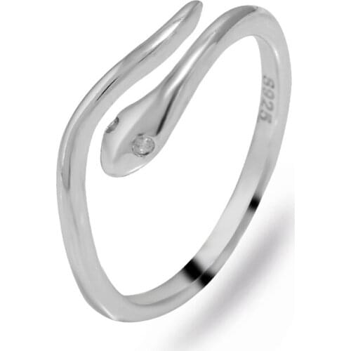 925 Sterling Silver Rings for Women Men Daily Wear Snake Adjustable Open Ring Engagement Wedding Rings For Girls Gift Jewelry