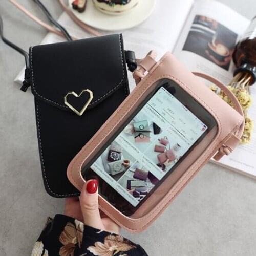 Touch Screen Cell Phone Purse Smartphone Wallet Leather Shoulder Strap Handbag Women Bag For Iphone X Samsung Coin Purse