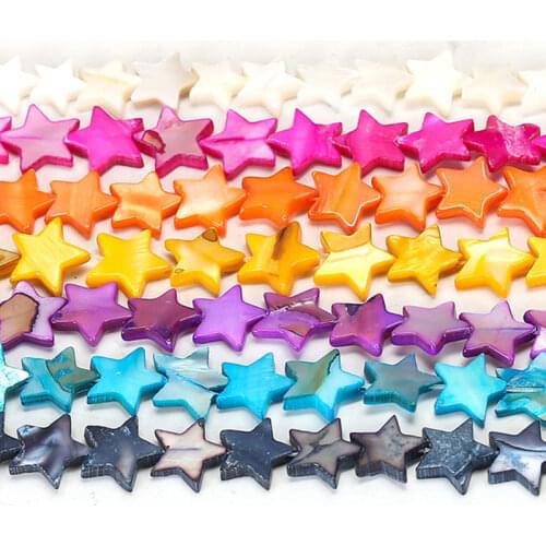 Colorful Shell Star Beads For Jewelry Making DIY Loose Spacer Accessorries Beads For Women Gift White Red Black Green Purple